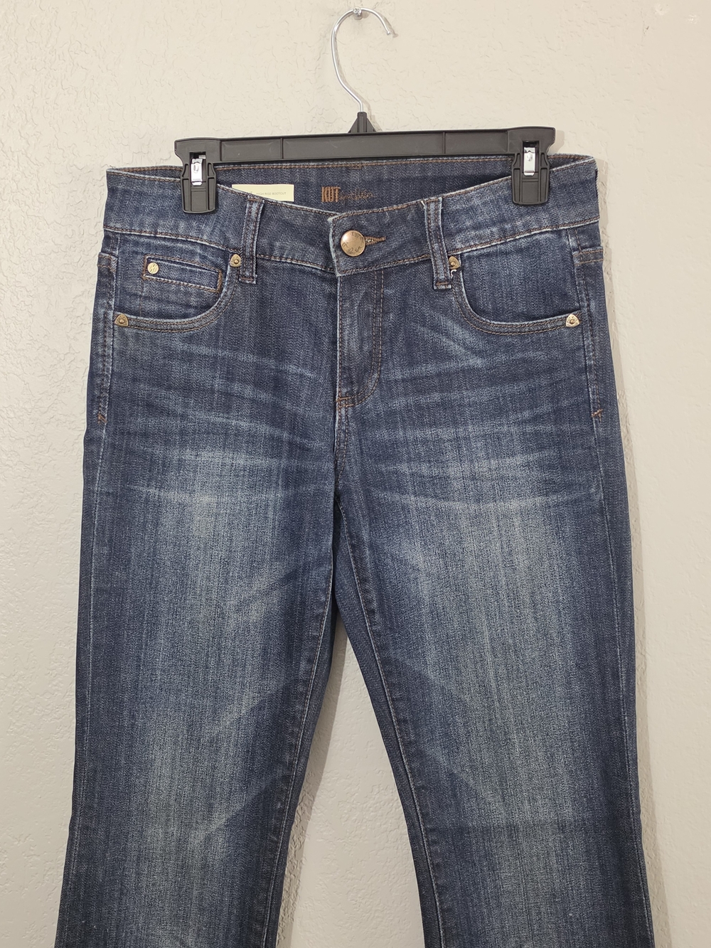 Kut from the Kloth Natalie High Rise Bootcut Jeans Dark Wash Stretch Womens 4 - Picture 4 of 14